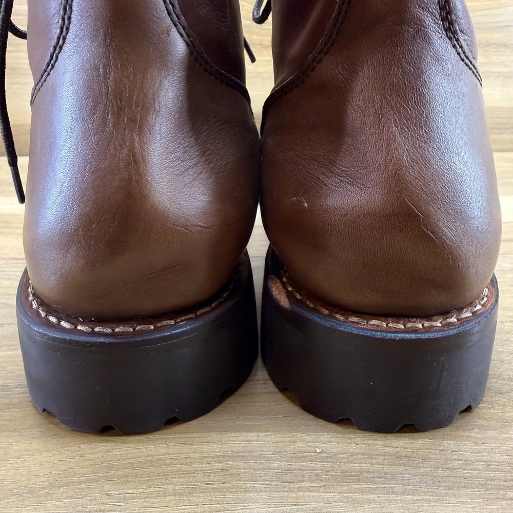 Thursday Boots Captain StormKing Lug Mens 12.5 Whiskey Leather Cap Toe Lace Up - Picture 8 of 12